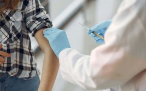 Person getting shots