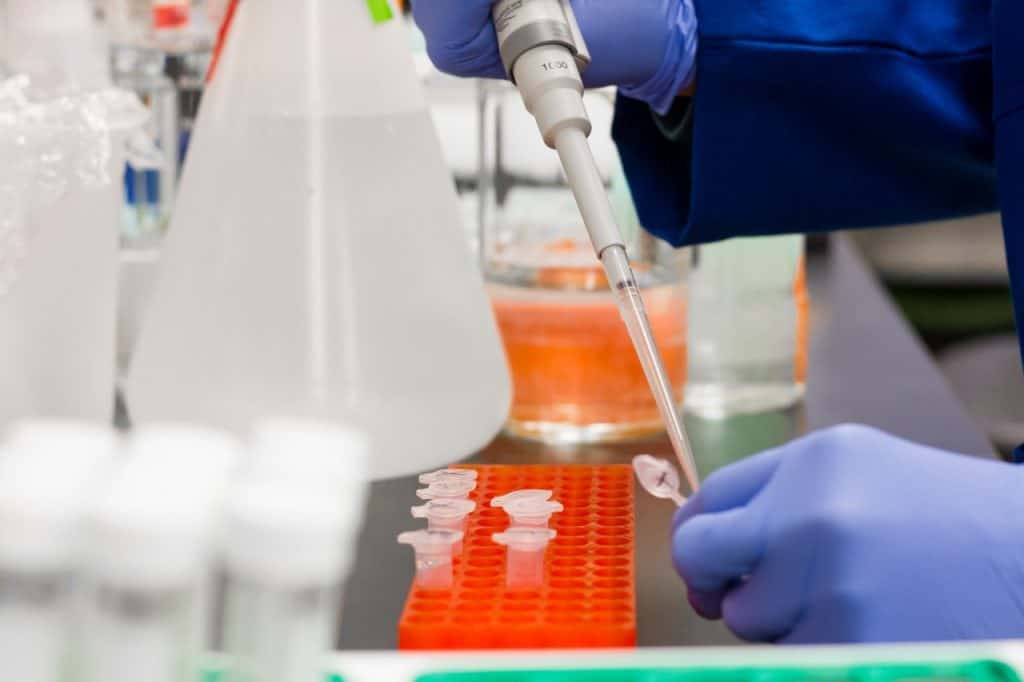 Pipetting in a Laboratory